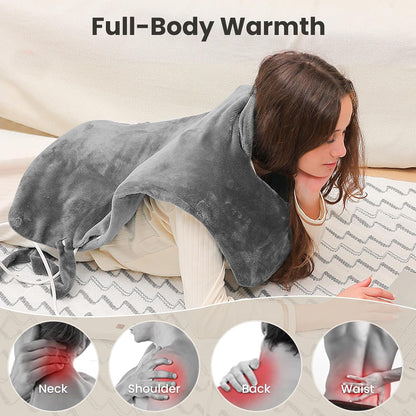 DAILYLIFE Heating Pad for Neck and Shoulders and Back, Electric Heating Pad for Back Pain Relife, 6 Heating Settings, UL Certified with Overheating Protection and Machine Washable, 26"x35", Gray