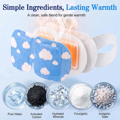 20 Pack Steam Eye Mask, Heated Eye Mask, Warm Compress for Eyes Unscented
