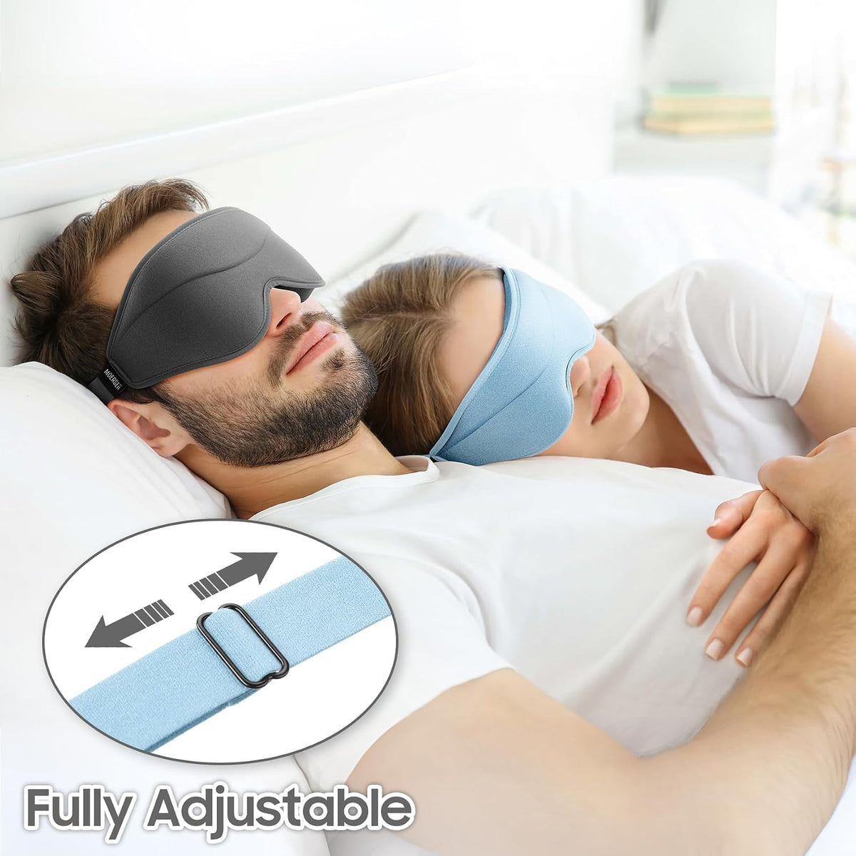 Sleep Mask - Total Blackout 3D Sleeping Mask, Super Lightweight & Silky Soft Eye Mask for Sleeping, Fully Adjustable Fit for Home, Office, Traveling, Meditation, Yoga, Pink