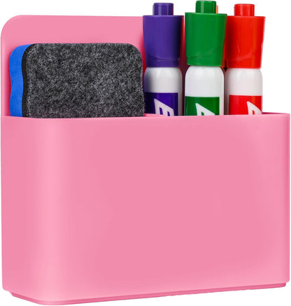Magnetic Dry Erase Marker Holder - Multi-Surface Pen & Marker Holder for Fridge, Whiteboard, Locker - School, Office, Home - 1 Pack, Black