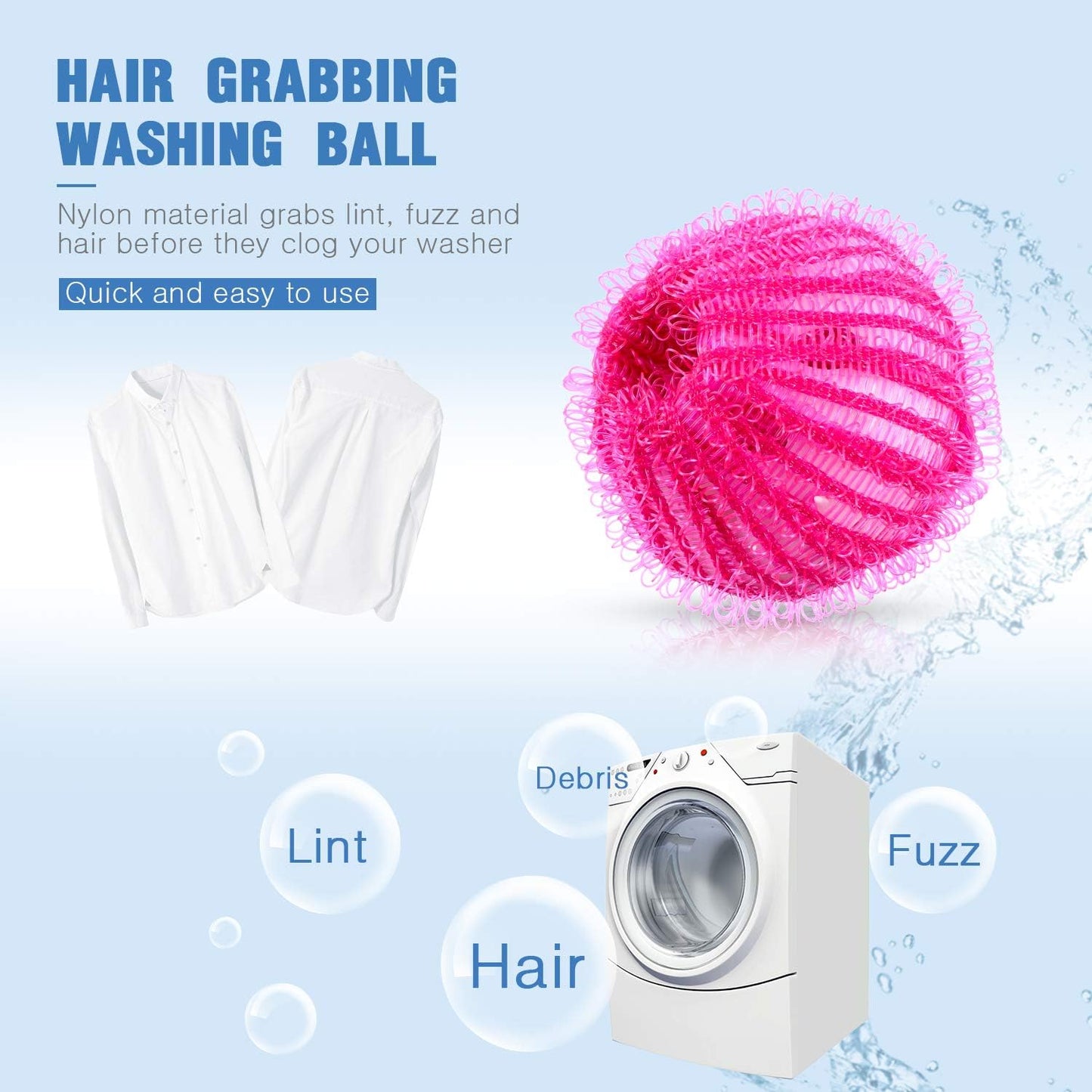 Blulu 18 Pieces Pet Hair Remover for Laundry, Classic Color | Reusable Washing Machine Hair Catcher Pet Dog Cat Fur Catcher Lint Remover from Laundry