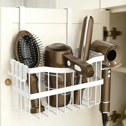 Dailyart 3-in-1 Hair Tool Organizer for Hair Dryer, Bathroom, White | Hair Dryer Holder Wall Mounted, Styling Tools Organizer for Flat Iron, Curling Wand, Hair Accessories Storage