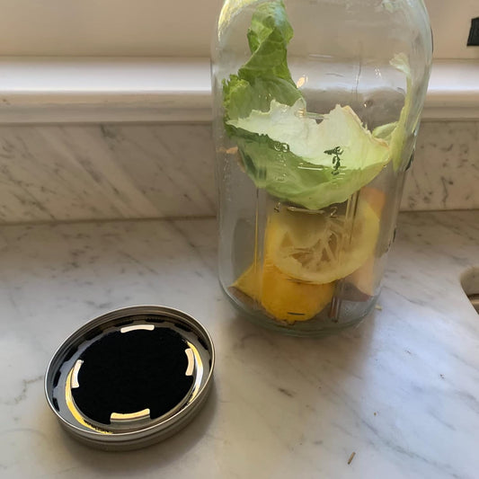 Jarware Herb Saver Lid for Wide Mouth Mason Jars, Green
