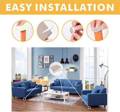 Felt Furniture Pads Self-Adhesive for Hardwood Floors, 8pcs 8" x 6" x 1/5" Cuttable Furniture Pads Square Furniture Movers, Floor Protector Cut into Any Shape, Beige