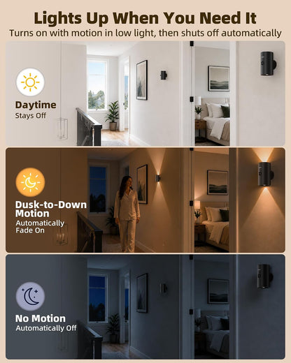 EZVALO Motion Sensor Wall Light, Rechargeable Wireless LED Sconce