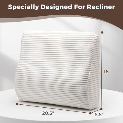 Lumbar Support Pillow for Recliner Chair/Accent Chair/Couch, Washable Cover