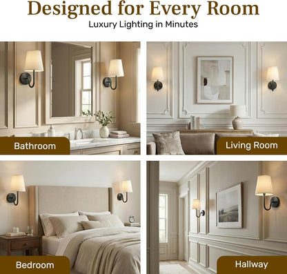 Bell+Howell 2 Pk Rechargeable Wall Sconces Set of Two - Gold