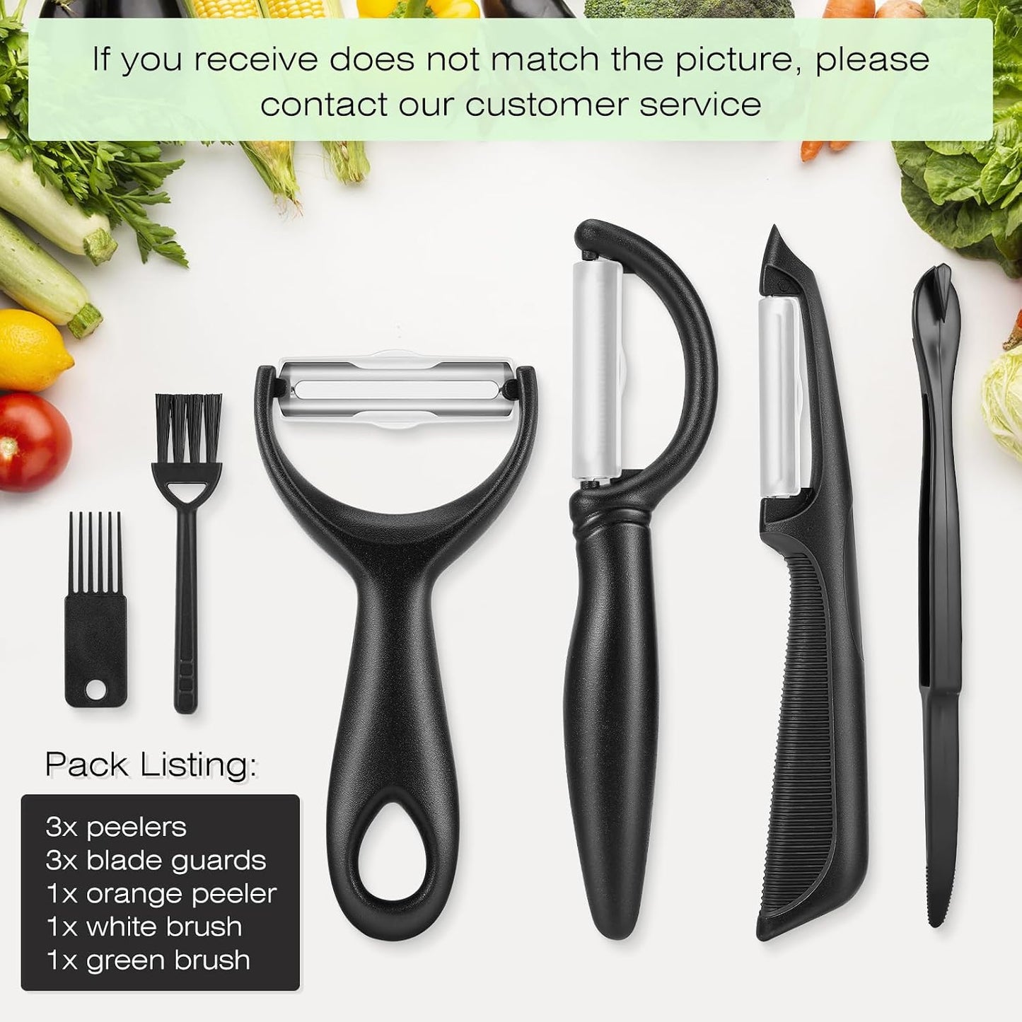 Senbowe Upgrade Potato Peeler for Kitchen, 6PCS Stainless Steel Vegetable Peeler, I and Y Veggie Food Peeler for Apple Fruit Carrot Zucchini Cucumber,Good Grip Makes Peeling Very Easy (Green)