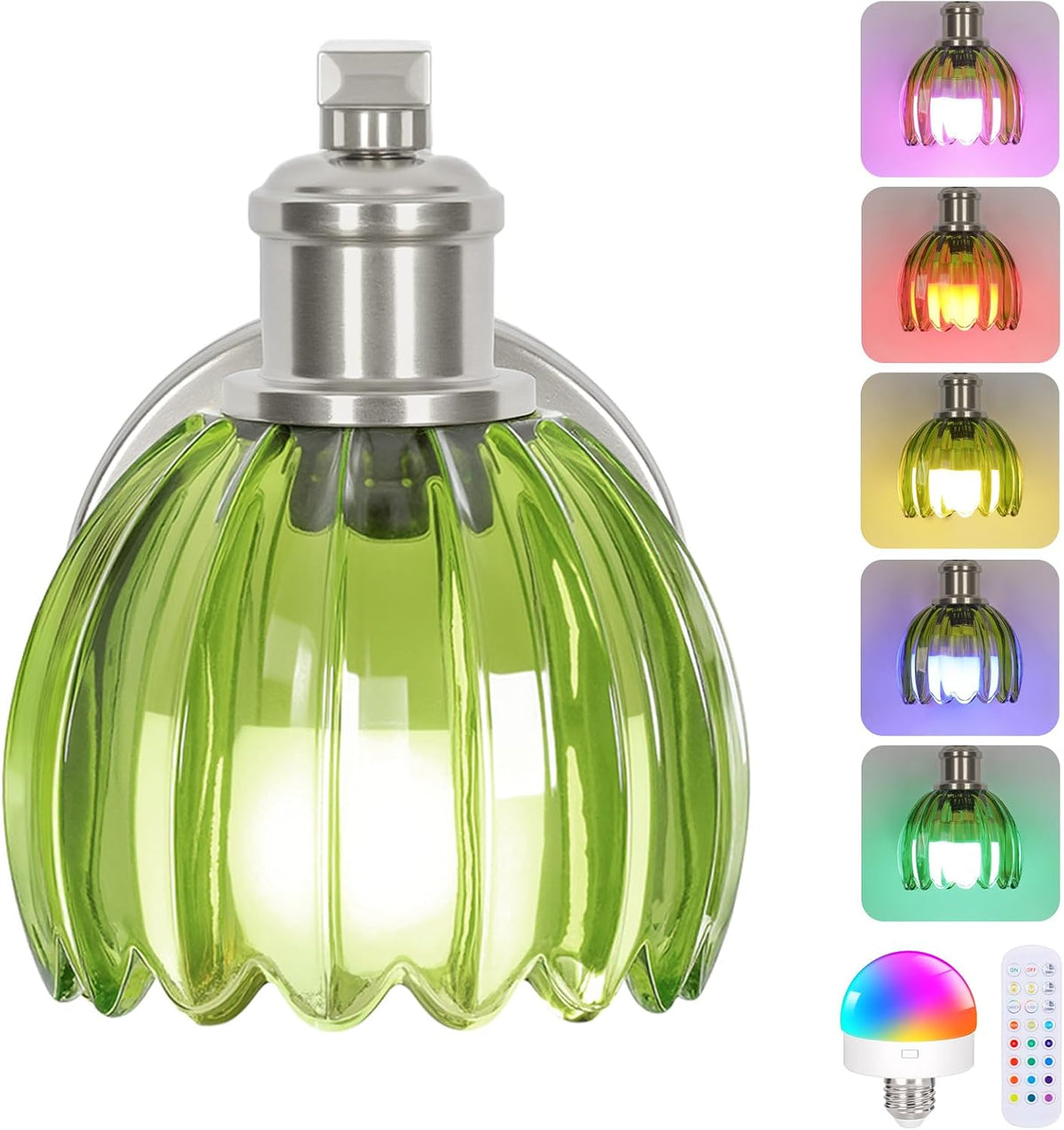 Vintage Battery Operated Wall Sconce, Wireless Wall Lights with Bulbs