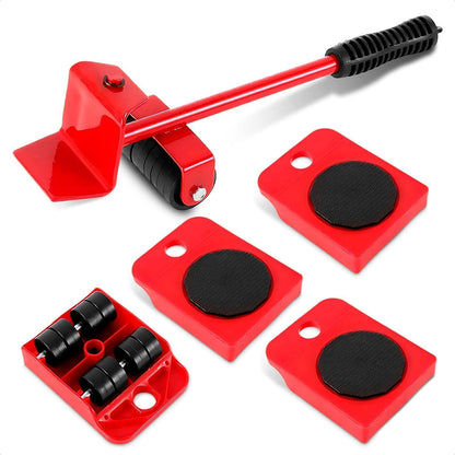Furniture Lifter Tool with Sliders, Fridge Mover Set Up to 220 Lbs | Sofas, Tables, and Dressers Glide Easily with 360° Wheels | Non-Scratch Sliders Protect Hardwood Floors