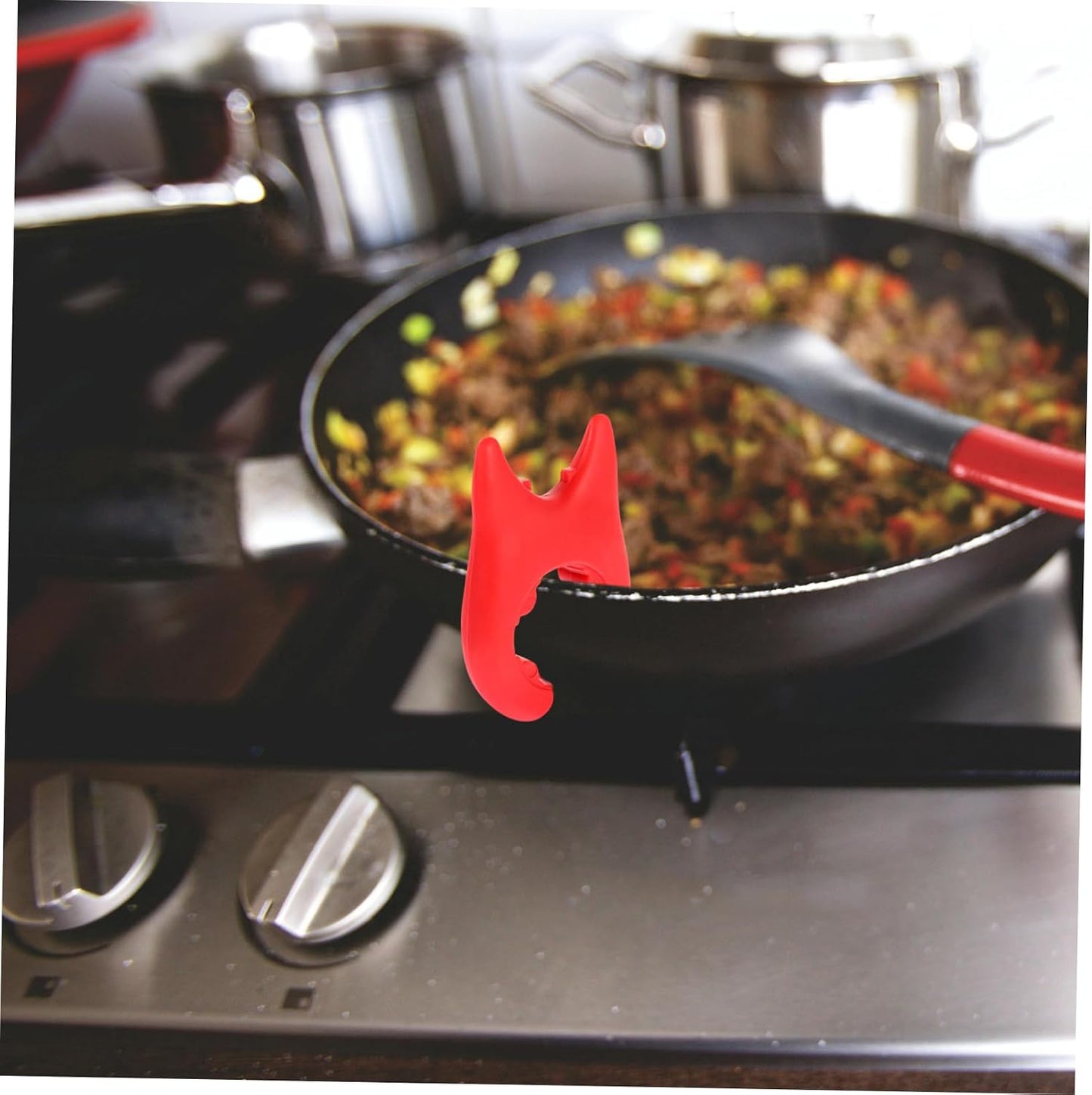 ULTECHNOVO 6pcs Spill Pot Lid Lifters Silicone Boil Stoppers for Kitchen Use Prevent Overflow and Keep Lids Elevated Easy to to Touch