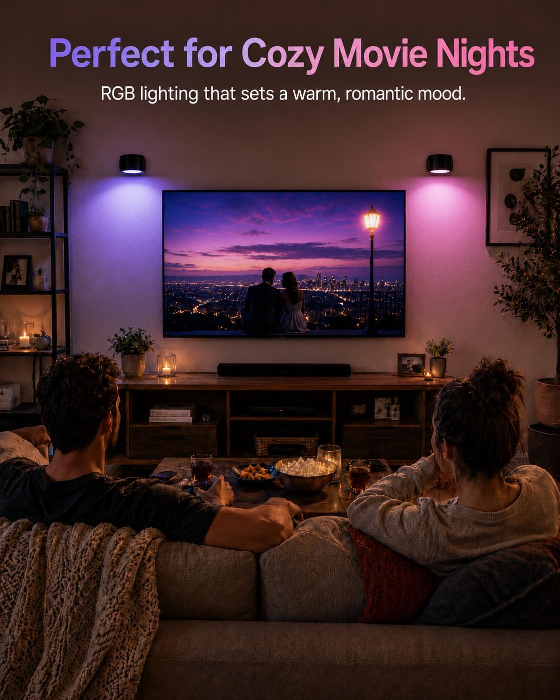 LED Wall Mounted Lights, Rechargeable Wall Sconces, 3 Color Temps, Remote & Touch, 360° Rotating and Dimmable for Bedroom, Bedside & Reading (Black, 2 Pack)