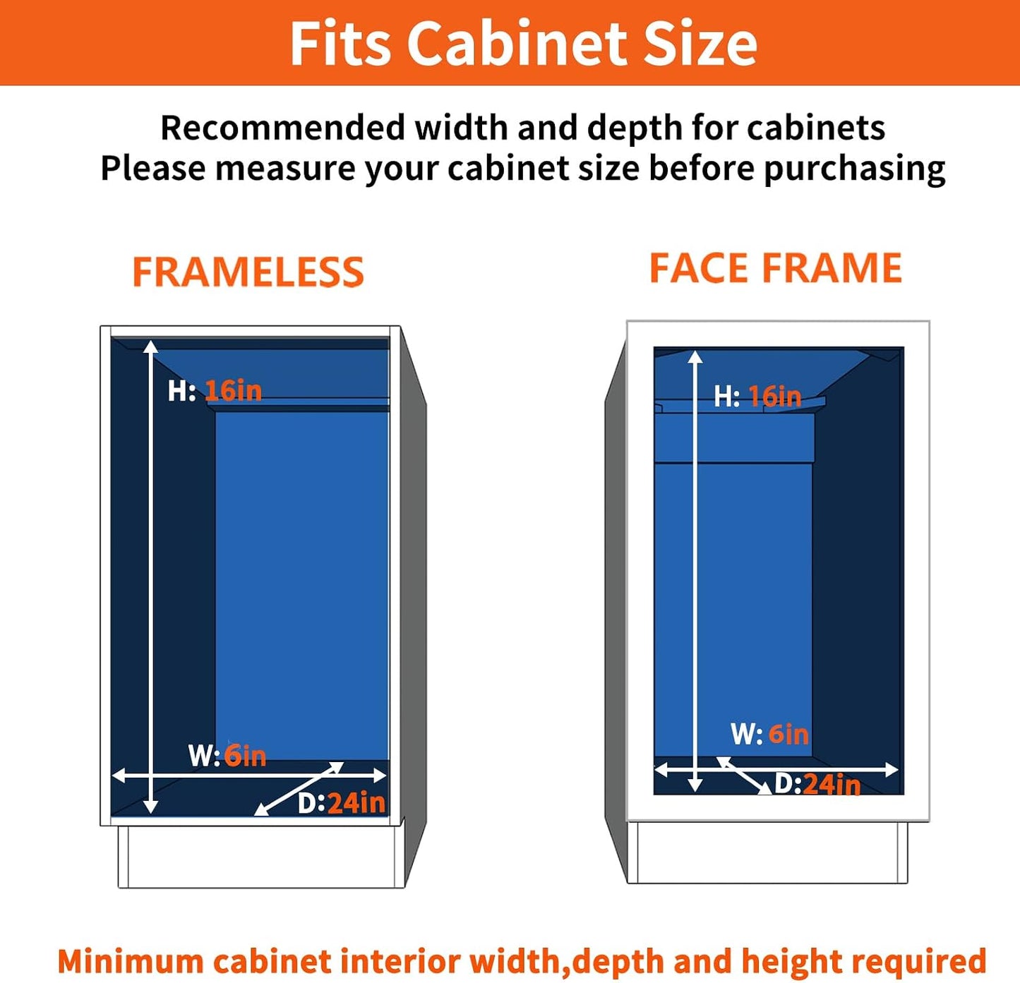 ROOMTEC Pull Out Cabinet Organizer, Pull Out Shelves 5½" W x 21½" D, Heavy Duty Cabinet Drawers Slide Out Kitchen Organizers Storage Shelf