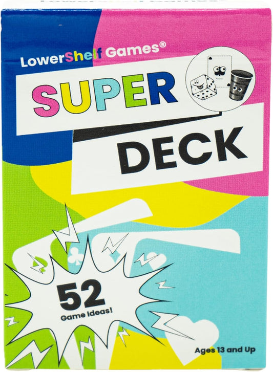 Super Deck, 52 Family Card Games with QR Code Tutorials, Interactive Playing Cards, Ages 13+