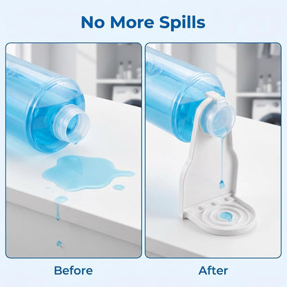 2 Pack Laundry Detergent Dispenser Cup Holder Drip Catcher | Organizer Firmly Holds on Bottle Spouts for No More Leaks or Mess in Laundry Room Organization