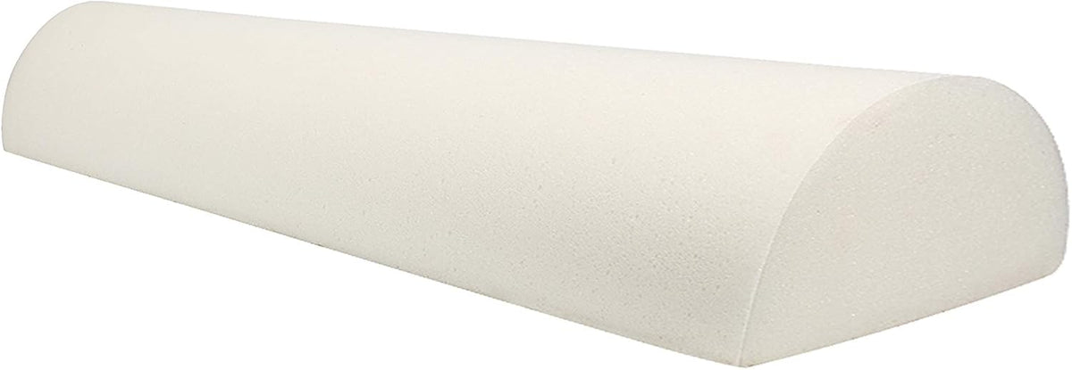 FoamRush 3" H x 6" D x48 L Premium Quality High Density Half Moon, Semi-Roll Bolster Cushion Replacement (Pressure Relief for Side, Back, Stomach Sleepers to Reduce Joint Stress) Made in USA