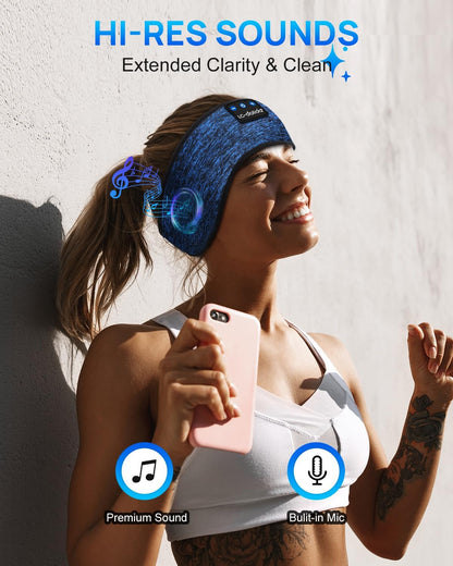 LC-dolida Sleep Headphones Headband Bluetooth 5.4, Sports Headband Earphones Wireless with Speaker Microphone USB C for Women Sleeping Gift Workout Jogging Yoga Insomnia Travel Meditation, Butterfly