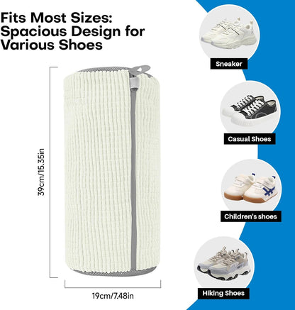 Shoe Washing Machine Bag: Laundry Shoe Bag for Washer and Dryer - 2pc Reusable Shoe Cleaning Bag for Sneaker Tennis Shoes Unstain Cleaner Kit (Yellow 2pcs)