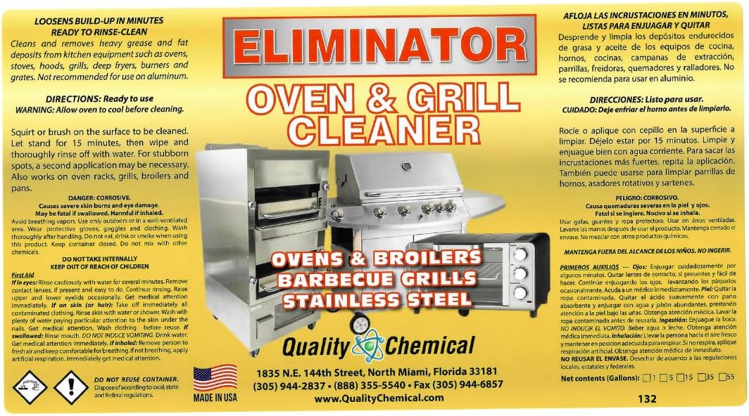 Quality Chemical Oven Cleaner & Grill Cleaner - Heavy-Duty/Fast Acting & Easy to Use/Degreaser/Heavy Duty Oven Cleaner/Best Oven Cleaner/Made in USA - 1 Gallon Combo