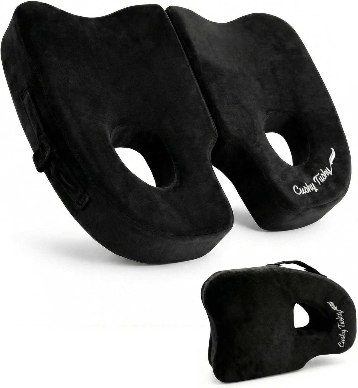 Cushy Tushy Premium Foldable Travel Seat Cushion - for Relief of Lower Back, Sciatic, Butt and Tailbone Pain - for Home & Office Use, Perfect for Travel or Driving - Coccyx Seat Cushion