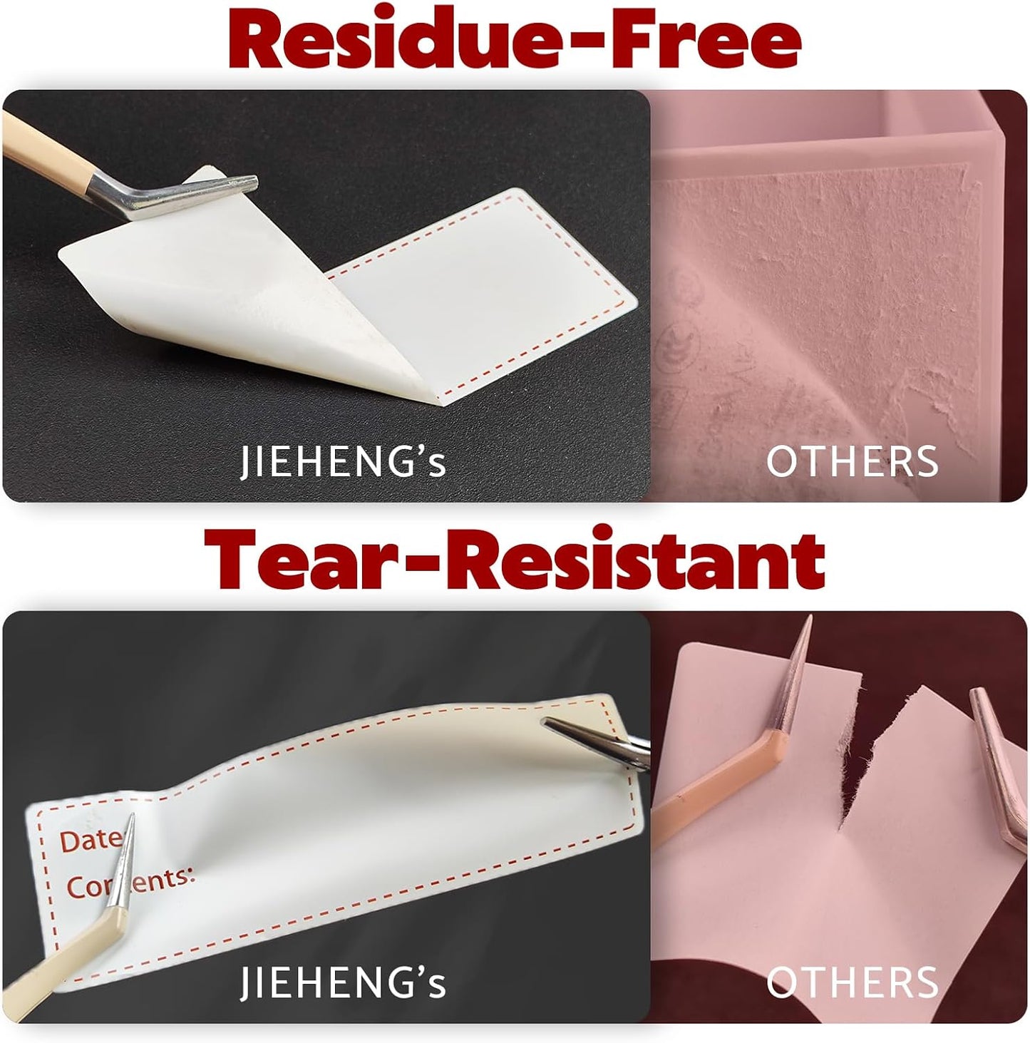 JIEHENG 350Pcs Removable Freezer Labels,1x3 inch Food Labels with 2 Colors | Easy Application,Strong Adhesion,Easy Peel off Labels for Food Storage