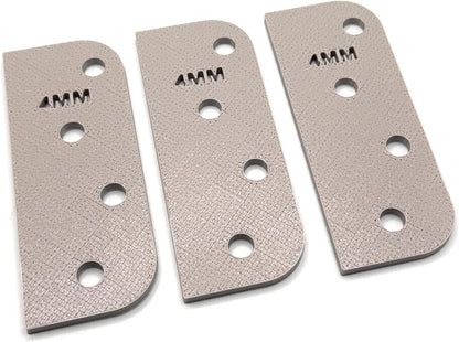 Door Hinge Shims (Set of 3) Hinge Spacer for Interior and Exterior Door Alignment - for 3.5", 4" and 4.5" Standard Hinges (3mm Thick, White, 3.5-inch)