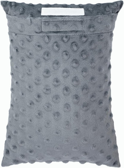 Small Neck Pillow for Recliner Chair Neck Support Pillows Pain Relief Plump Adjustable Filling Nap Airplane Sleeping Little Cushion Minky Dot Dark Gray