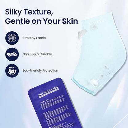 Ankle Ice Pack Wrap for Swelling & Sprained Ankle, Blue, Small+Ice Packs | Reusable Gel Ice Pack for Hot & Cold Therapy - Compression Sleeve for Swelling, Achilles Tendonitis,Plantar Fasciitis