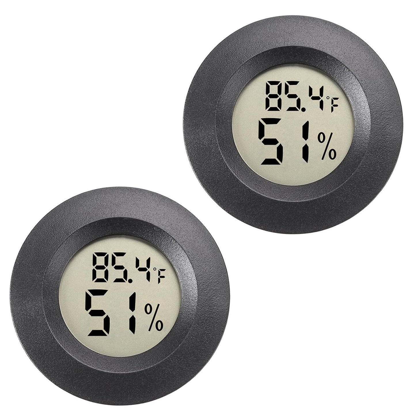 Hygrometer Thermometer Digital Humidity Meter 2 Pack | Mini Size,℉/℃ Conversion Indoor/Outdoor Humidity Monitor Reptile Thermometer For Greenhouse Garden Cellar