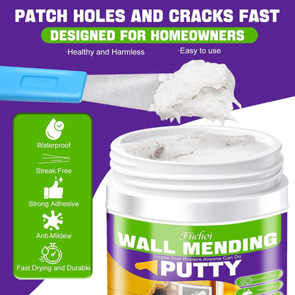 Drywall Repair Kit, 10.5oz Wall Spackle Paste,Drywall Hole Patch Repair Kit | For filling nail holes and crack on wall surfaces,drywall mud plaster with scraper & self-adhesive mesh patches