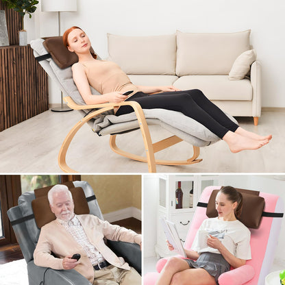 Head Recliner Pillow Adjustable Shredded Memory Foam Headrest Pillows for Recliner Chairs,Non-Slip Velvet Cushion for Pain Relief Neck Support Pillow for Travel Home Sofa Armchair with Zipper Cover