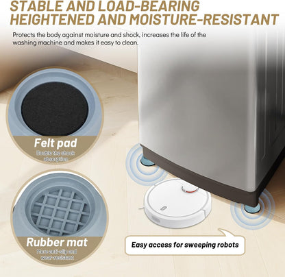 Anti-Vibration Washing Machine Feet,Floor Protector for Appliance&Furniture | 8PCS set,Anti Slip,Noise Reduction