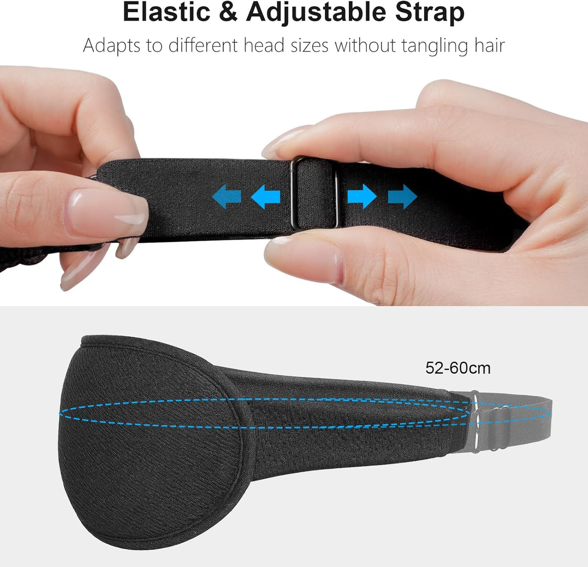 Gritin 100% Blackout Sleep Eye Mask for Women Men, Zero Pressure Sleep Mask