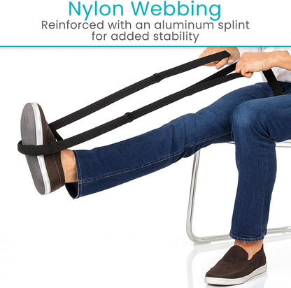 Vive Leg Lifter Strap - Leg Raise Stretch Strap w/Loop for Physical Therapy
