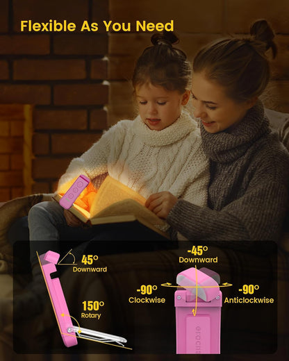 Glocusent USB Rechargeable Book Light for Reading in Bed, LED Reading Light