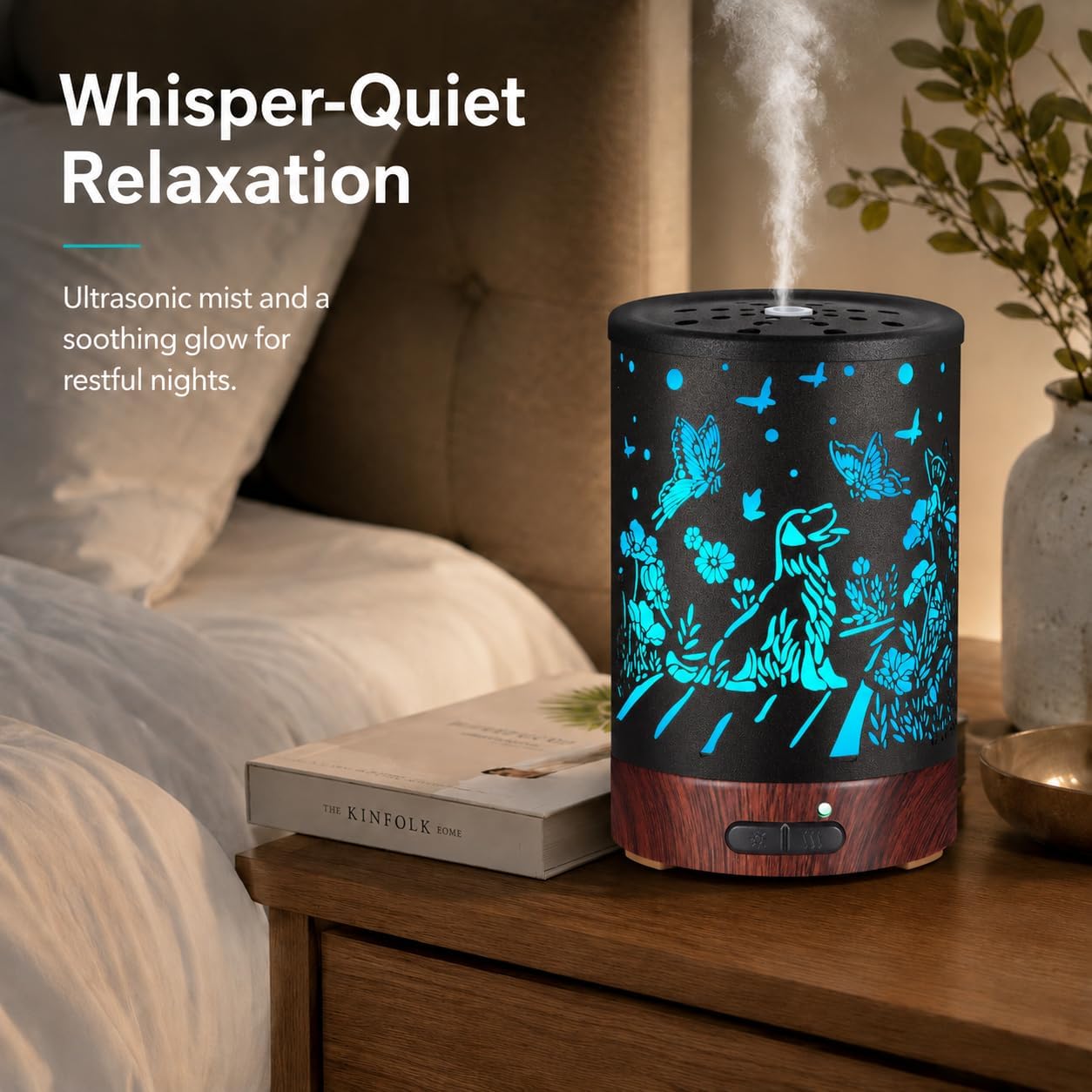 Tree Essential Oils Diffuser for Home 150ML Aromatherapy Diffuser | Birthday Gifts for Women mom,Metal Cool Mist Humidifier with 7 Colors Lights Waterless Auto Off Air Diffusers