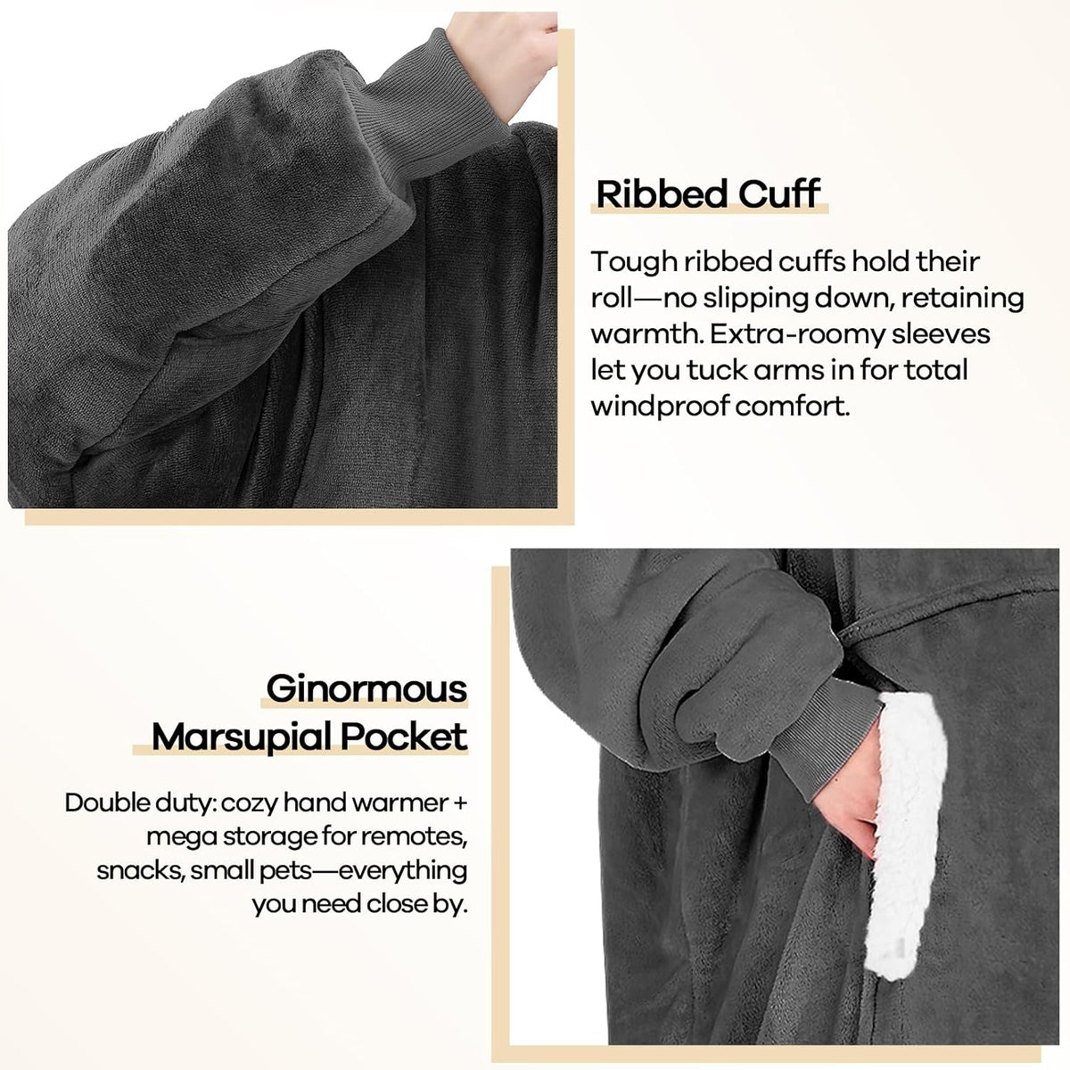 yescool Wearable Blanket Hoodie as Christmas Birthday Gifts for Women Mom - Colors A