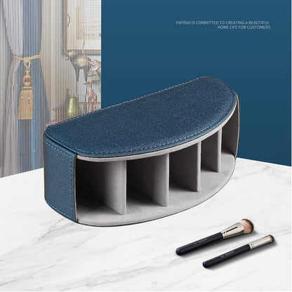 Pu Leather TV Remote Control Holder with 5 Compartments,Remote Caddy/Tray | Bedside Table Desk Storage Box/Organizer for Pen,DVD,Blu-Ray,Media Player,Heater Controller,Cosmetics,Glasses,Office Supplies