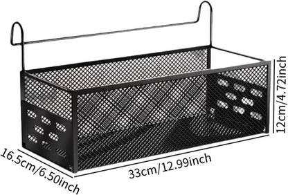 Dorm Bed Shelf Bunk Bed Organizer Shelf Bedside Hanging Organizer for Phone Office Tissues Dorm Bunk, Black
