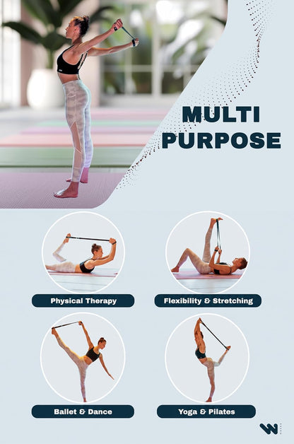 WALUE™ Posture Correction & Shoulder Exerciser – Non-Elastic Stretch Strap for Exercise, Yoga, Flexibility & Physical Therapy