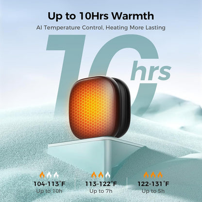 Okayice Magnetic Hand Warmers Rechargeable 2 Pack, Ultra Slim Electric Handwarmers,3 Levels Smart Heating,Portable, UL Certified, Pocket-Sized Camping Golf Hunting Essentials, Gifts for Men