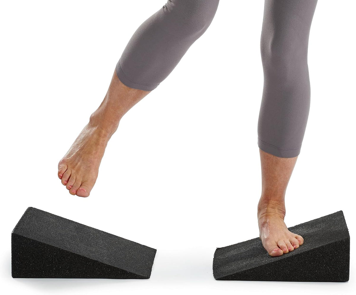 OPTP Slant (Pair) – Foam Wedge Set, Lightweight, 18 Degree Incline, Black