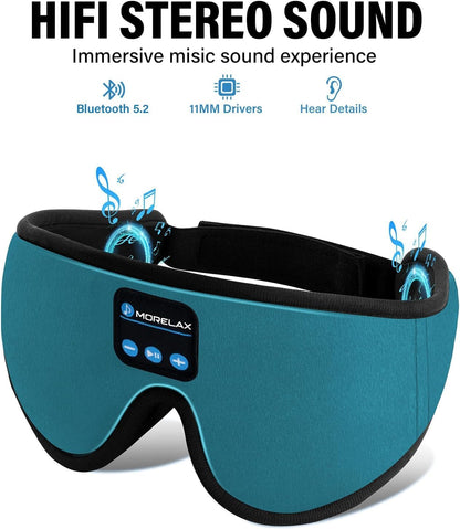 Sleep Headphones,Sleep Mask for Side Sleeper,3D Eye Mask for Sleeping with Stereo Speakers,Bluetooth Headphone,Perfect for Gifts for Women/Men Black