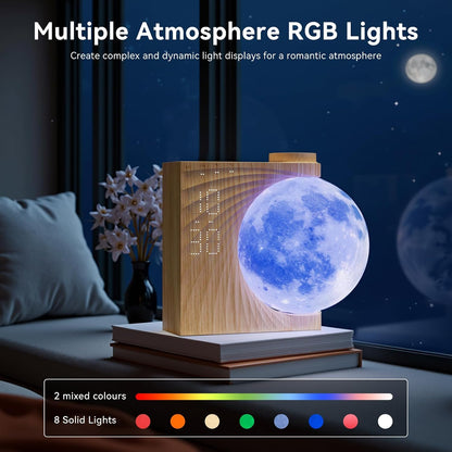 RETEYUNG Sunrise Alarm Clocks Sound Machine Moon Lamp for bedrooms