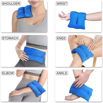 Atsuwell 6 x 11'' Microwave Heating Pad for Cramps & Joint Relief, Grey