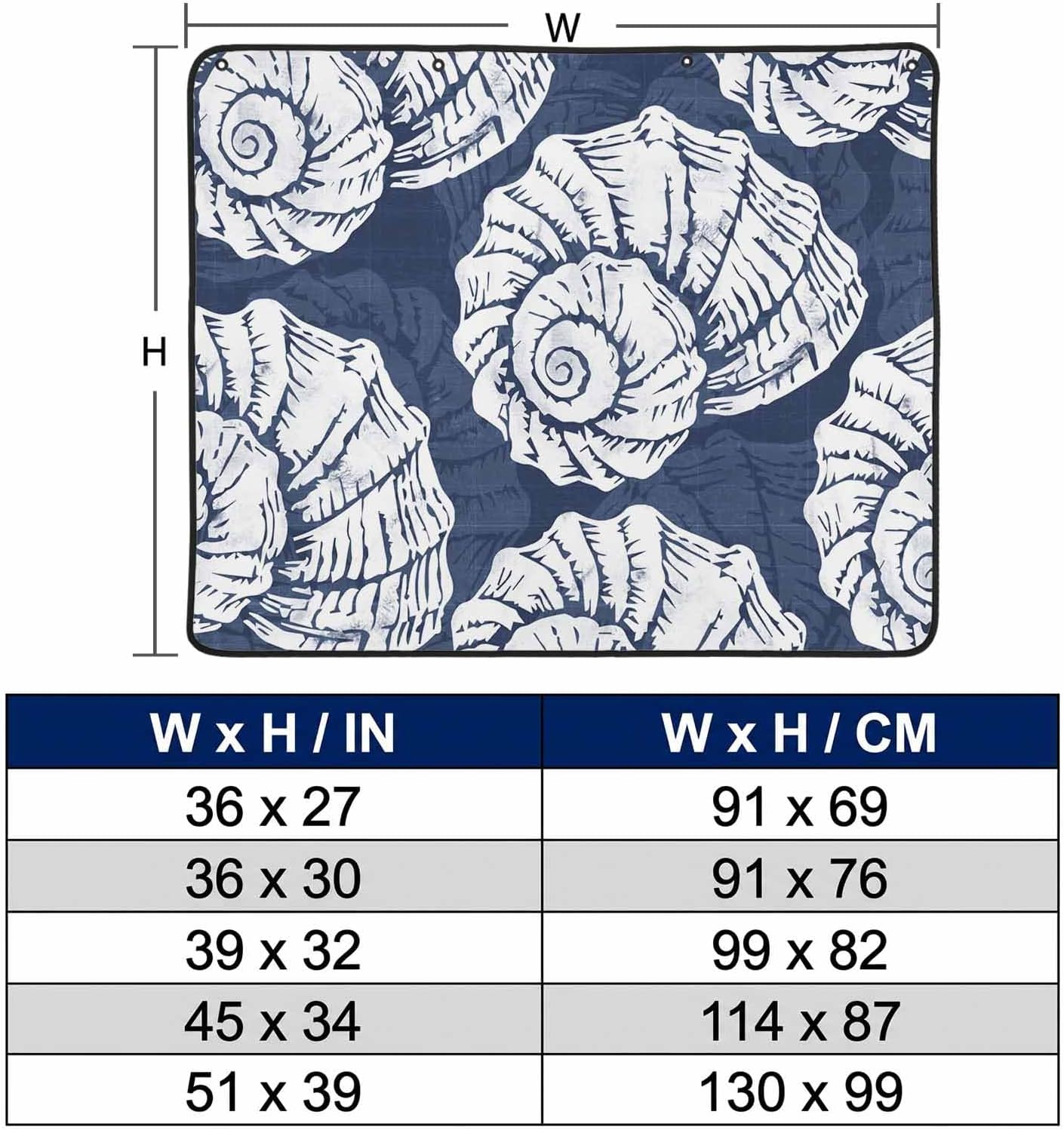 Magnetic Fireplace Cover Navy Blue Coastal Shells Fireplace Screen Decorative Ocean Conch Marine Life Insulation Fireplace Blocker Save Energy Fireplace Draft Stopper Covers for Living Room 36x30 Inch
