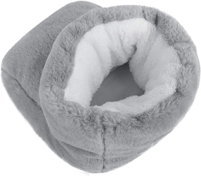 Electric Heated Foot Warmers for Men Women Fuzzy Thick Plush Foot Heater Winter USB Rechargeable Thermal Heating Ankle Feet Warmer Boots Shoes