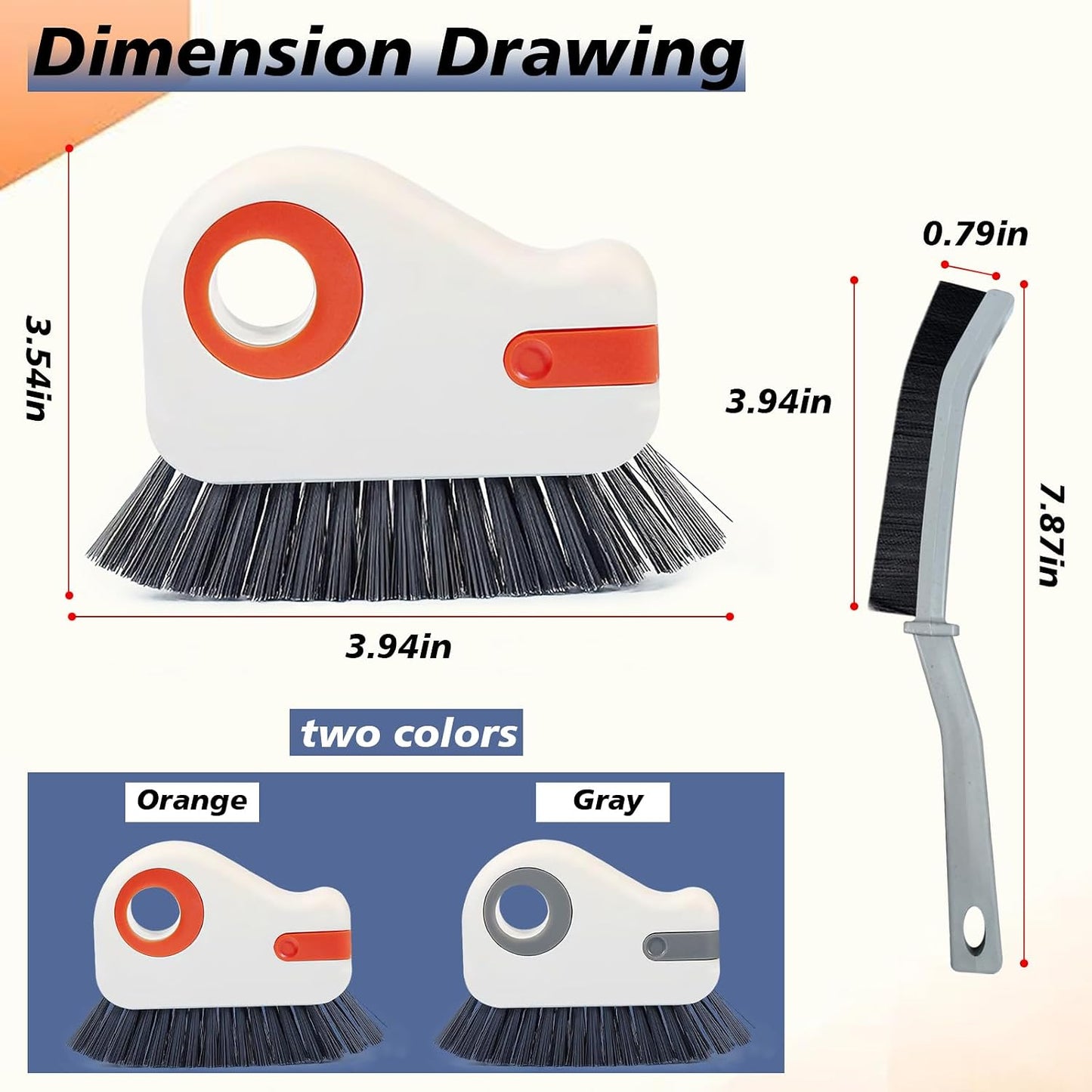 2pcs 2 in 1 Groove Cleaning Brush, Easy to Store Window Track Cleaning Tools, Multifunction Window Track Cleaner, Track Cleaning Tools Suitable for Sliding Door Tracks, Shutter Door Window Track