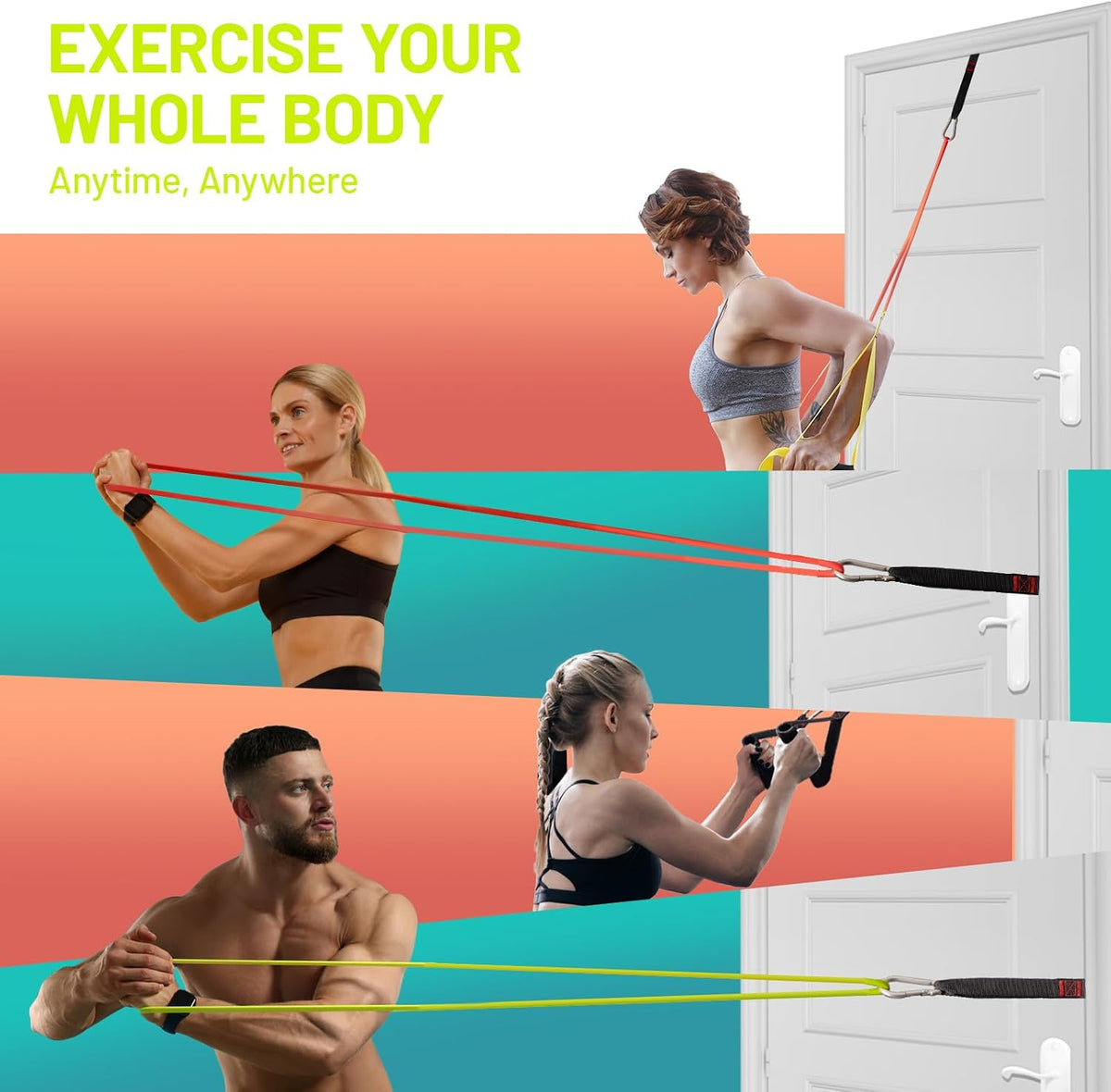 Slim Panda Door Anchor Strap for Resistance Bands