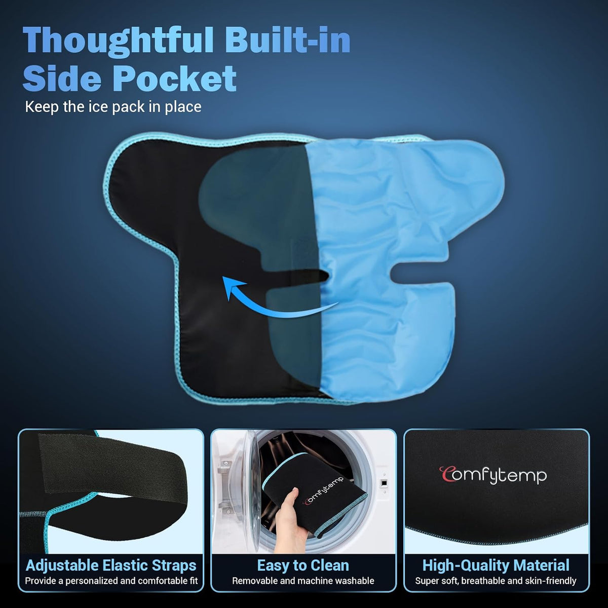 Comfytemp Shoulder Ice Pack Wrap, Shoulder Brace for Shoulders Pain Relief
